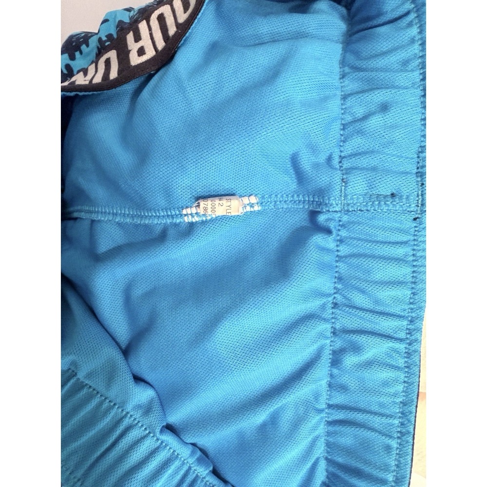 GU UNDER ARMOUR Women's Shorts SIZE SM Heat Gear Loose Turquoise/Black - Picture 6 of 7